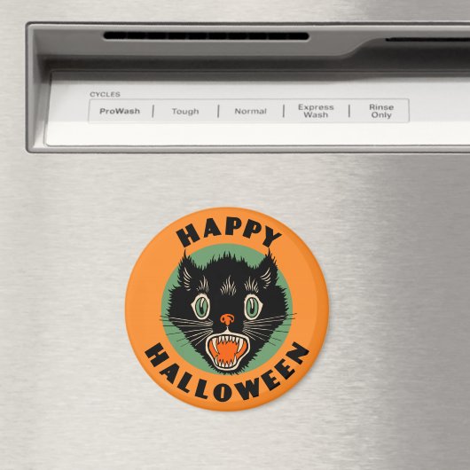  zwarte kat - Happy Halloween Magneet (Insitu (Vaatwasser))
