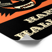  zwarte kat Happy Halloween Poster (Hoek)