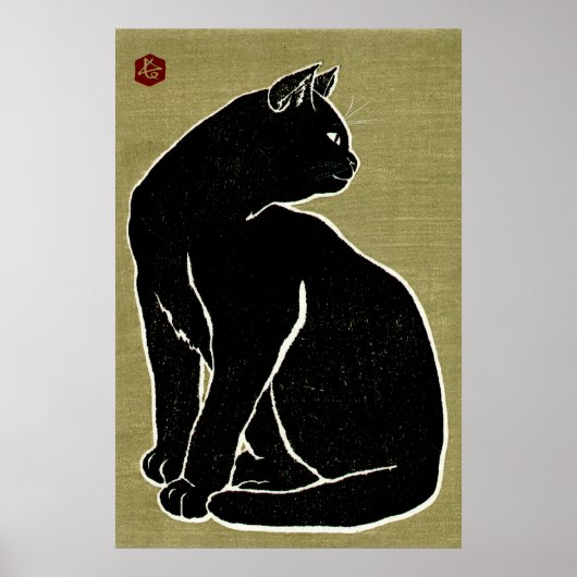 Zwarte Kat Hasegawa Sadanobu III Eind 20e E. Poster (Voorkant)