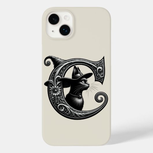 Zwarte Kat Heks Heksachtige Letter C Aangepaste In Case-Mate iPhone Case (Achterkant)