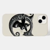 Zwarte Kat Heks Heksig Letter C Aangepaste Initiaa Case-Mate iPhone Case (Achterkant (horizontaal))