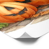 Zwarte kat, heks, ketel, geest poster (Hoek)