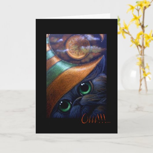 ZWARTE KAT HEKS PET 1 KAART (Gele Bloem)