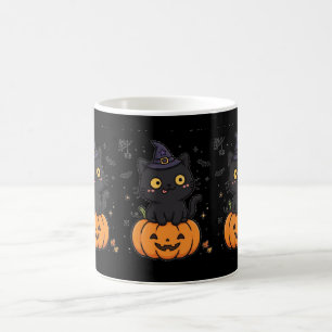 Zwarte Kat Heksenhoed Halloween Koffiemok