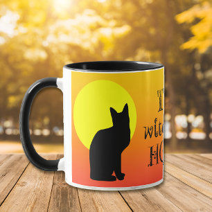 Zwarte Kat Heksenuur Halloween Mok