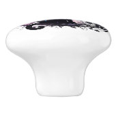 Zwarte Kat Hemelse Maan Modern Keramische Knop (Zijkant)