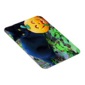 Zwarte kat Herfst fotomagneet Magneet (Rechterzijde)