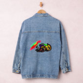 Zwarte Kat Herfst gloed  Denim Jacket (Hangar)