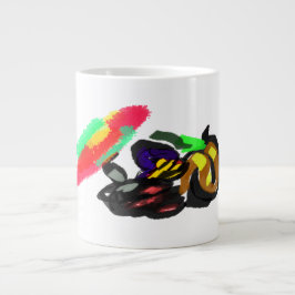 Zwarte Kat Herfst gloed Grote Koffiekop
