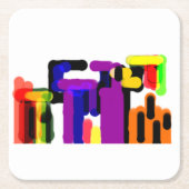 Zwarte kat herfst kartonnen onderzetters (Voorkant)