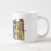 Zwarte kat herfst nu grote koffiekop (Rechts)