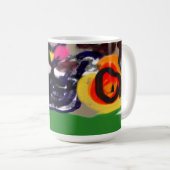 Zwarte kat herfstbruin koffiemok (Voorkant rechts)