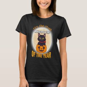 Zwarte kat Het is de mooiste tijd van het Jaar T-shirt