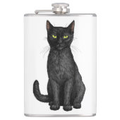 Zwarte kat heupfles (Voorkant)
