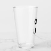 Zwarte Kat Honkbal Horror Halloween Glas (Rechts)