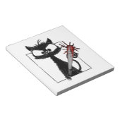 Zwarte Kat Honkbal Horror Halloween Notitieblok (Schuin)