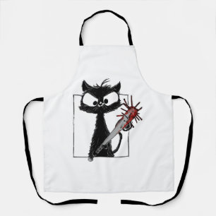 Zwarte Kat Honkbal Horror Halloween Schort