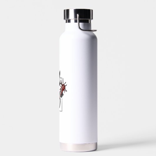 Zwarte Kat Honkbal Horror Halloween Waterfles (Links)