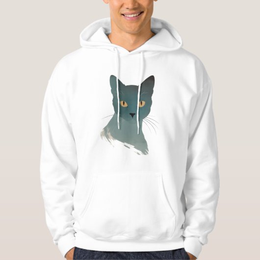 Zwarte kat hoodie (Voorkant)