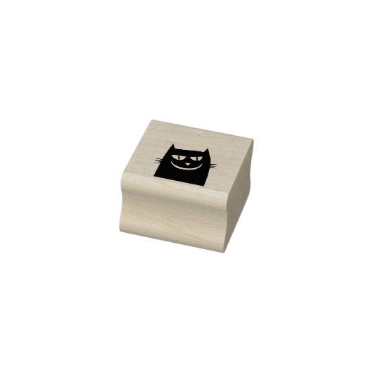 Zwarte kat hoofd art stempel (Stempel)