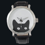 Zwarte kat horloge<br><div class="desc">Meow</div>