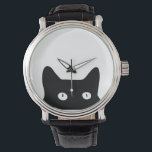 Zwarte kat horloge<br><div class="desc">Meow</div>