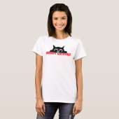 Zwarte kat houdt van grappige kerst catmas T-shirt (Voorkant volledig)