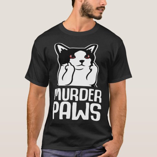 Zwarte Kat Humor Straatkat Koele Kat T-shirt (Voorkant)