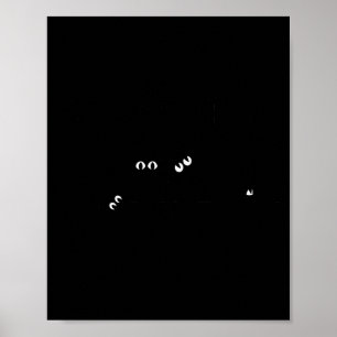 Zwarte Kat Iew Mensen Meowy Grappige Kattenliefheb Poster