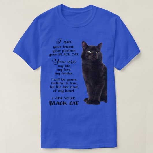 Zwarte kat Ik ben je zwarte kat-Moederdag T-shirt (Design voorkant)