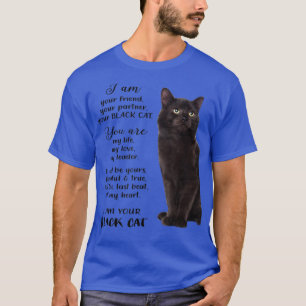 Zwarte kat Ik ben je zwarte kat-Moederdag T-shirt
