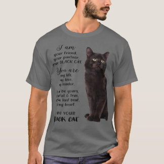 Zwarte kat Ik ben je zwarte kat-Moederdag T-shirt
