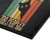 Zwarte kat Ik blijf binnen omdat het te veel mense Snijplank (Hoek)