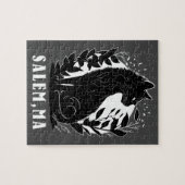 Zwarte kat illustratie | Salem Legpuzzel (Horizontaal)