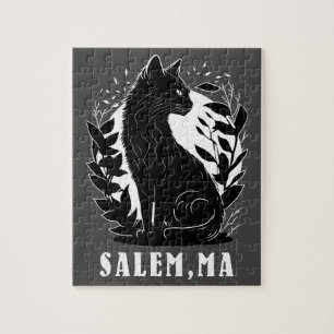 Zwarte kat illustratie Salem Legpuzzel