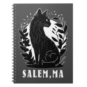 Zwarte kat illustratie   Salem Notitieboek