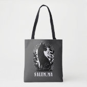 Zwarte kat illustratie | Salem Tote Bag (Voorkant)