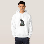 Zwarte kat in boeken "Skip to the Weekend" Hoodie (Voorkant volledig)