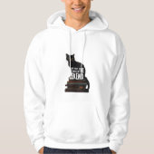 Zwarte kat in boeken "Skip to the Weekend" Hoodie (Voorkant)