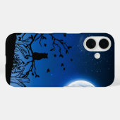 Zwarte kat in boom silhouet bij maanlicht Case-Mate iPhone case (Achterkant (horizontaal))
