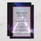 Zwarte kat in de blauwe neonhipsterdriehoek kaart (Voorkant / Achterkant)