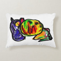 Zwarte kat in de herfst