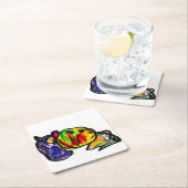 Zwarte kat in de herfst kartonnen onderzetters (Insitu)