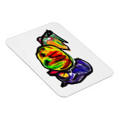 Zwarte kat in de herfst magneet (Rechterzijde)