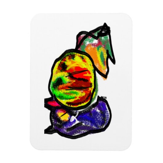 Zwarte kat in de herfst magneet (Verticaal)