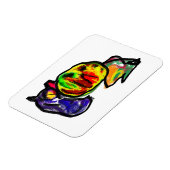 Zwarte kat in de herfst magneet (Linkerzijde)