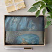 Zwarte kat in een blauwe jurk Decoupage Tissuepapier (Geschenk)