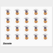 Zwarte kat in een pompoen | Halloween Sticker (Vel)