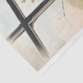 Zwarte Kat in een Raam Schilderij Decoupage Tissuepapier (Detail)