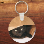 Zwarte kat in een sleutelhanger (Voorkant)